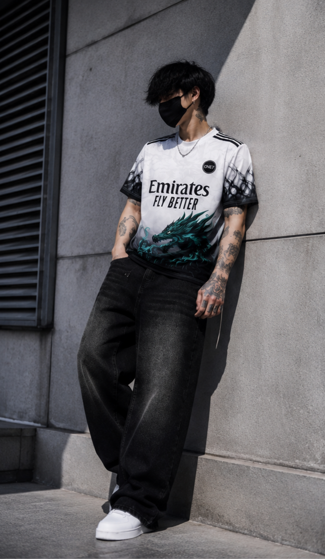 Dragon Graphic Oversized T-Shirt for Men