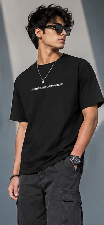 BMW M Performance Graphic Oversized T-Shirt – Black