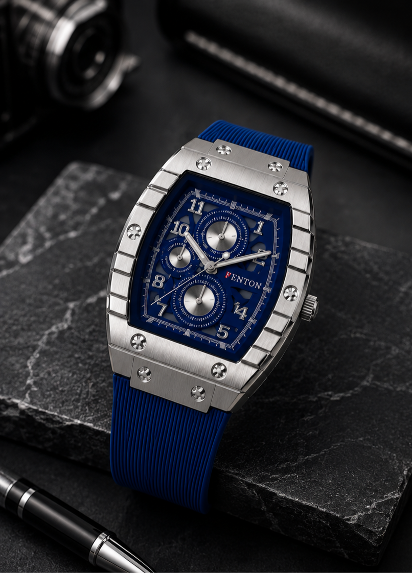 Fenton Luxury Chronograph Watch – Blue/Green/Black
