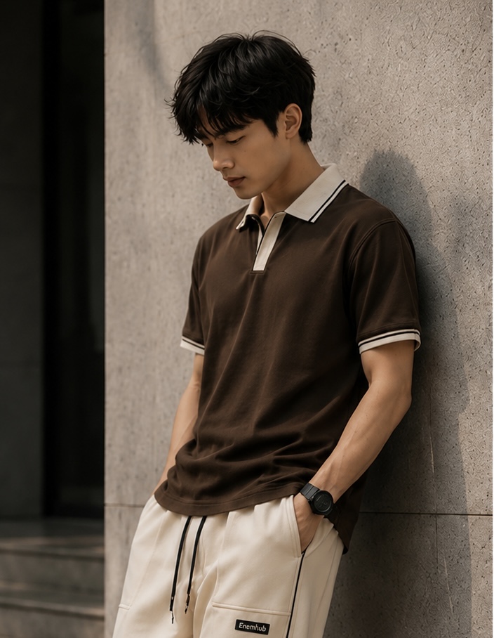 Men’s Solid Black Polo T-Shirt | Regular Fit Casual Summer Wear