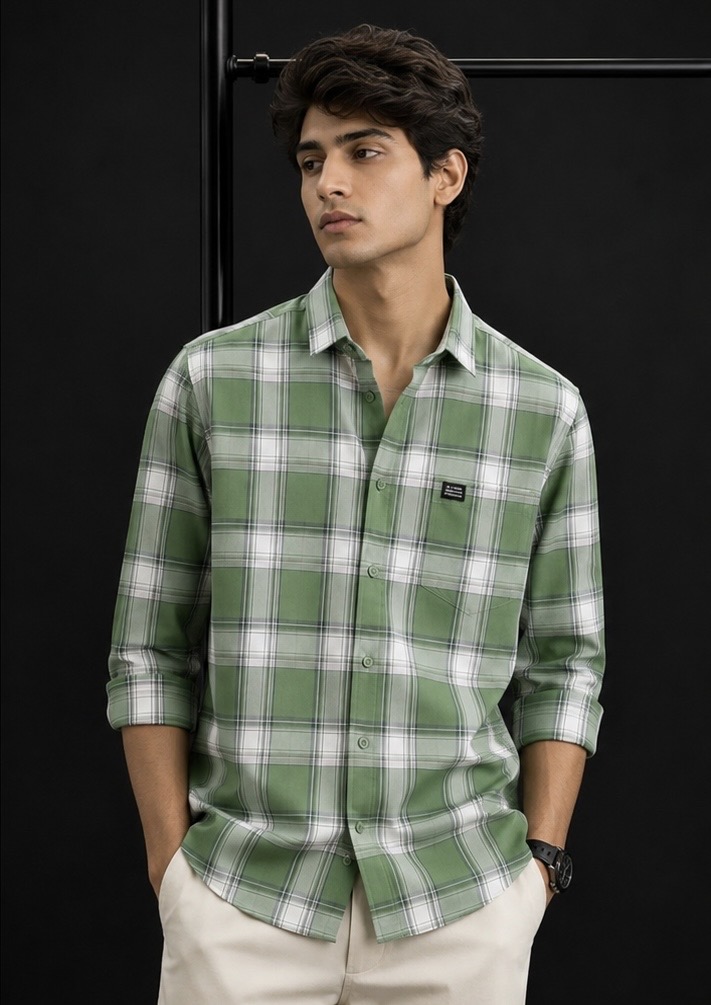 VELLICAL Men's Multicolor Checked Shirt